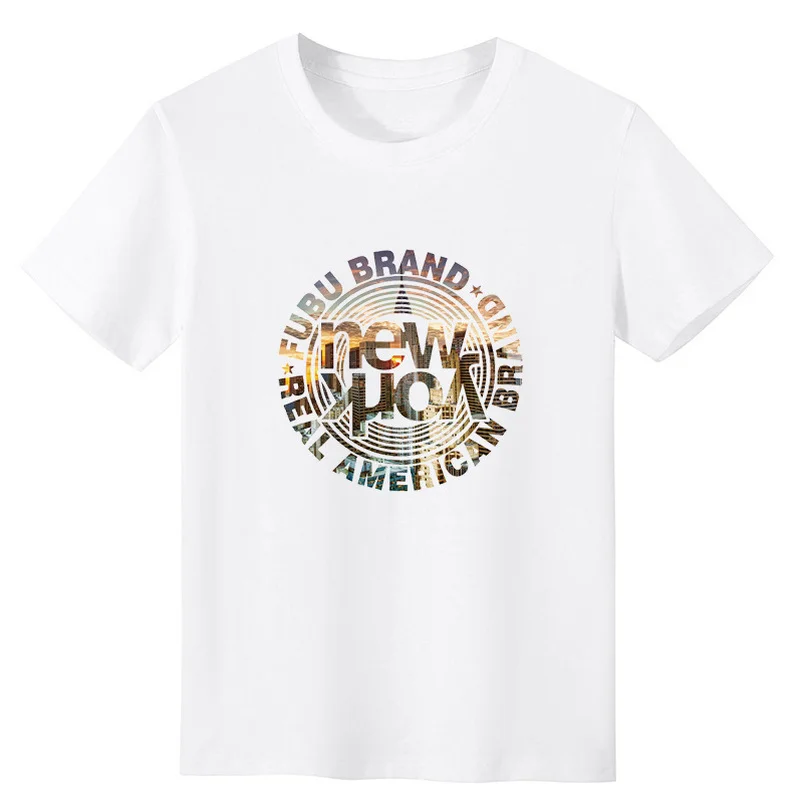 

2019 spring and summer men's short-sleeved round neck combed cotton T-shirt bottoming shirt casual loose men's T-shirt