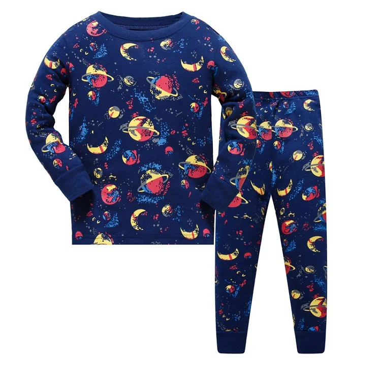 Г., Детская осенняя Пижама, комплект одежды для мальчиков мультфильм Динозавр, одежда для сна, костюм, комплект для детей, футболка с длинными рукавами+ штаны, комплект из 2 предметов, одежда для малышей