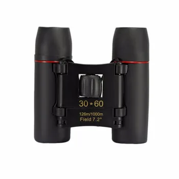 

30x60 Mini Zoom Outdoor Binoculars Folding Day Night Vision Telescopes Portable Red Film Travel Spotting Optical Military