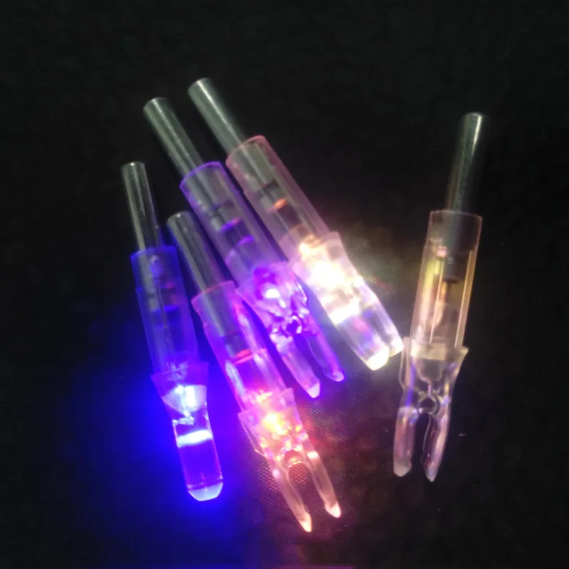 

3pcs Archery Lighted Arrow Nock Hunting Colorful LED Lighting Inside Arrow Tail Nocks For ID 6.2mm Arrow Shaft