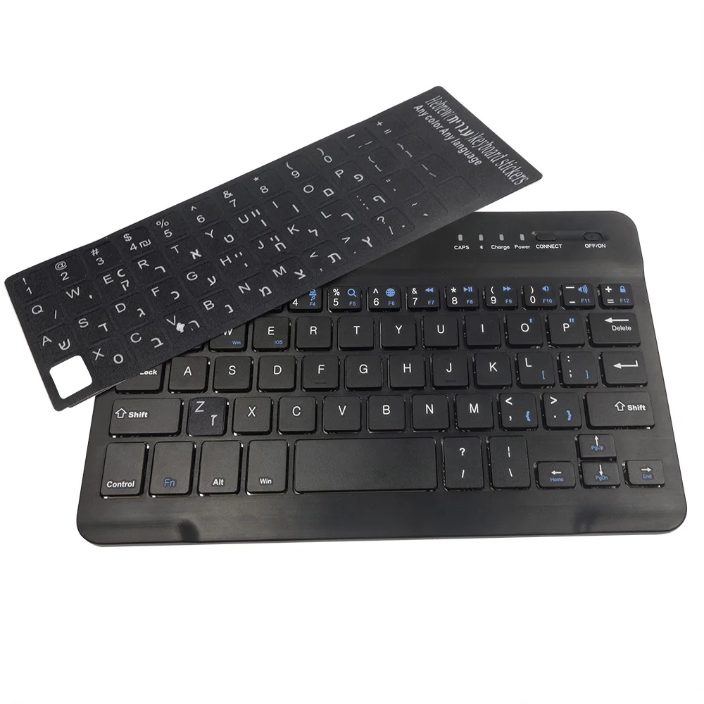 

5Pcs Waterproof Russian Hebrew English Keyboard Sticker Hebrew Keycaps Stickers Cover Letters Keyboard Layout Covers Film