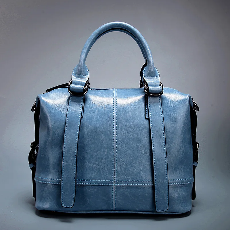 

New Arrival Genuine Leather Women Big Colorful Handbag For Lady Hot Sale Big Size Totes Trendy Crossbody Real Leather Bags F269
