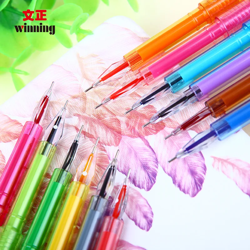 

1PCS Multicolor Ink Gel Pen Diamond Head Plastic Cute Ballpoint Pens Student School Business Office Writing Supplies Stationery