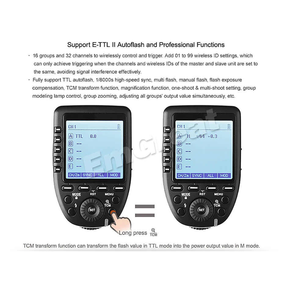 Godox XPro-C Flash Trigger передатчик с E-TTL II 2,4G Беспроводная X СИСТЕМА HSS ЖК-экран и X1R-C приемник для Canon