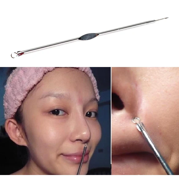 

New 3Pcs Blackhead Pimple Pin Acne Remover Extractor Needle Tool HB88