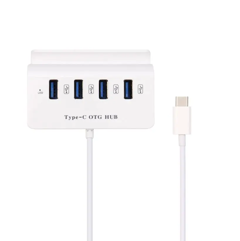 Kinganda новый тип C ABS высокоскоростной мини 4 порта USB 3 1 OTG концентратор с держателем