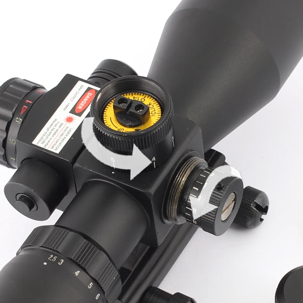 SPINA OPTICS Tactical Riflescope 2.5-10x40 E Optics Red Laser Holographic Shooting Hunting Scope 20mm Rail Mount