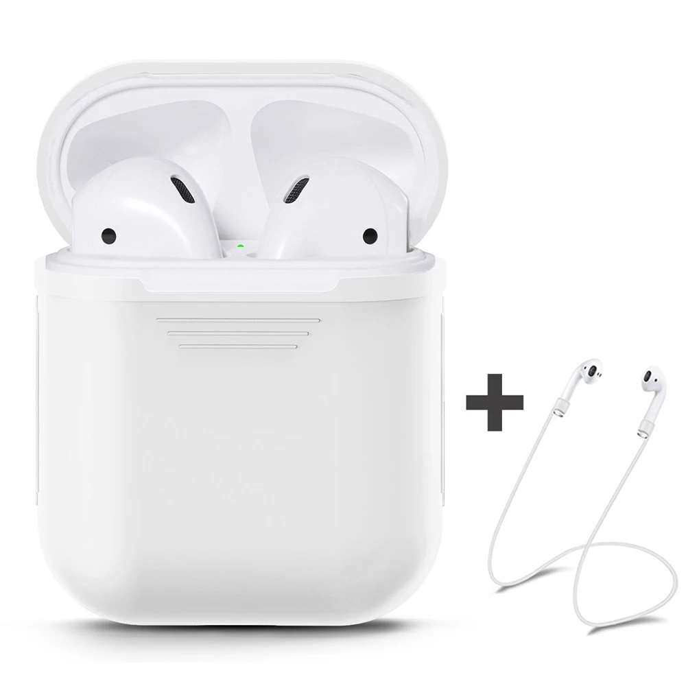 

Case for AirPods Protective Silicone Cover and Skin with earphone straps for Apple Airpods Charging Case