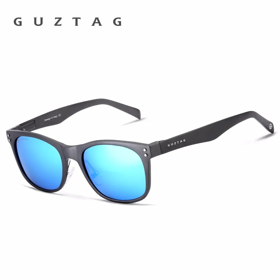 GUZTAG Square Polarized Sunglasses - Aluminum Frame UV Blocking Driving Glasses