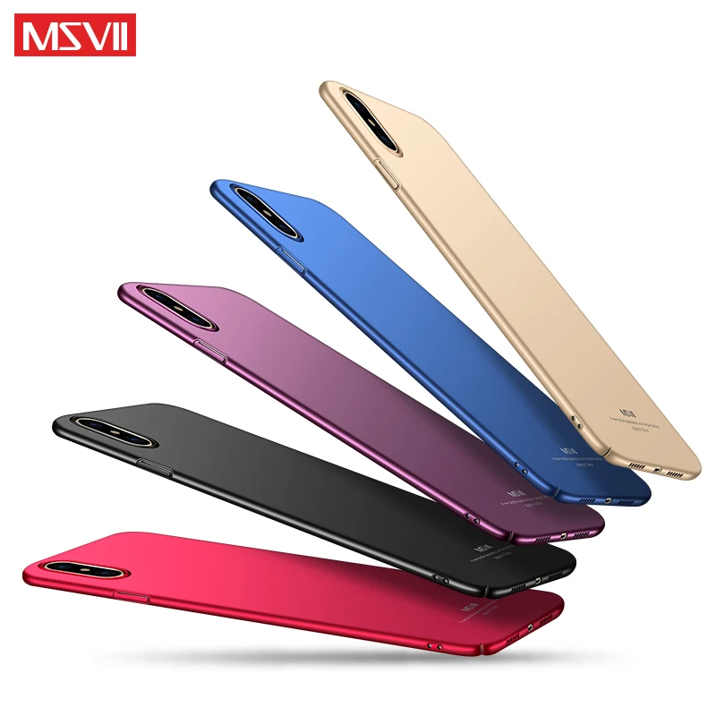 For iPhone X XS XR Case Cover MSVII Silm Case For Apple iphone XS Max Coque Ultra Thin PC Cover For iPhone XR Case For iPhonex
