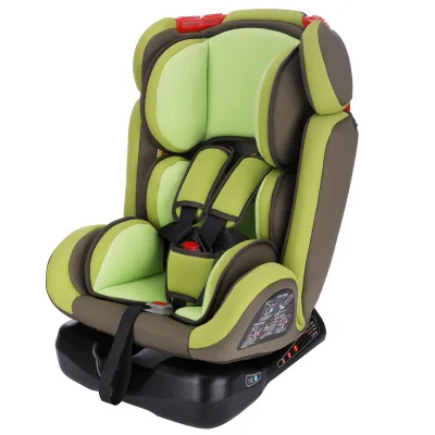Детское кресло-трансформер для безопасности автомобиля ISOfix защелка пятиточечный жгут автокресла детское автомобильное кресло регулируемое безопасное сиденье От 0 до 12 лет - Цвет: Зеленый