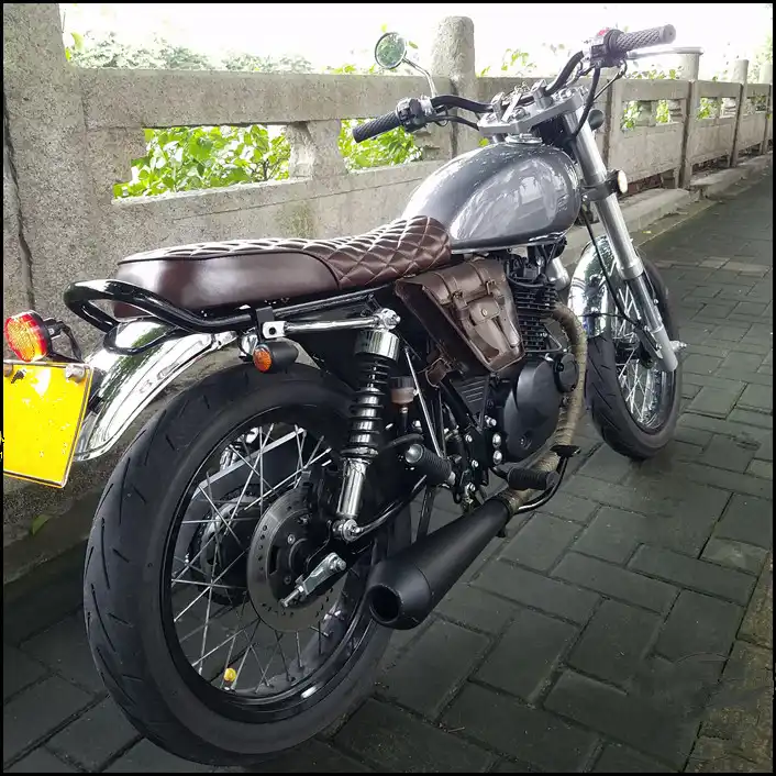 cafe racer leather side bag