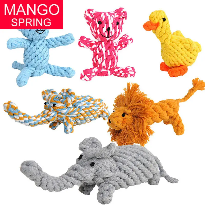 8 Kinds Dog Chew Toys Cute Animal Models Cotton Rope Pet Toys Useful