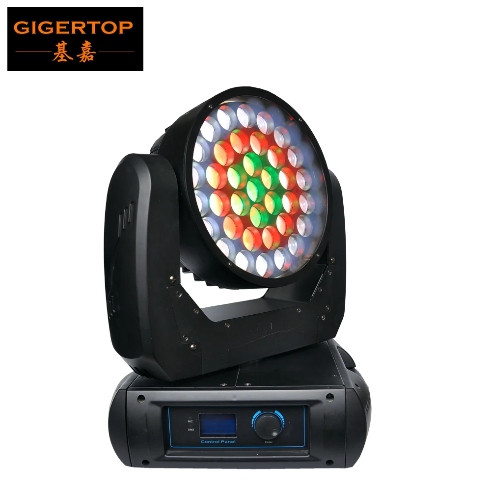 Manufacturer Direct Sell 37x12W Cree RGBW 4IN1 Led Moving Head Wash Zoom Light 500W DMX512 Control 22 Channels Super Smooth Wash
