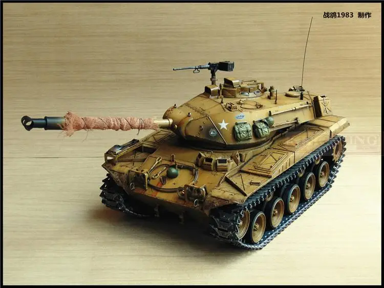 KNL HOBBY 1/16 RC бульдог M41A3 Танк модель дистанционного управления OEM покрытие краски сделать старый