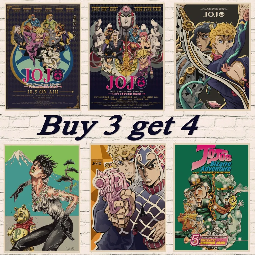 Картины JoJo s Bizarre Adventure Action постер японское аниме детские классические настенные