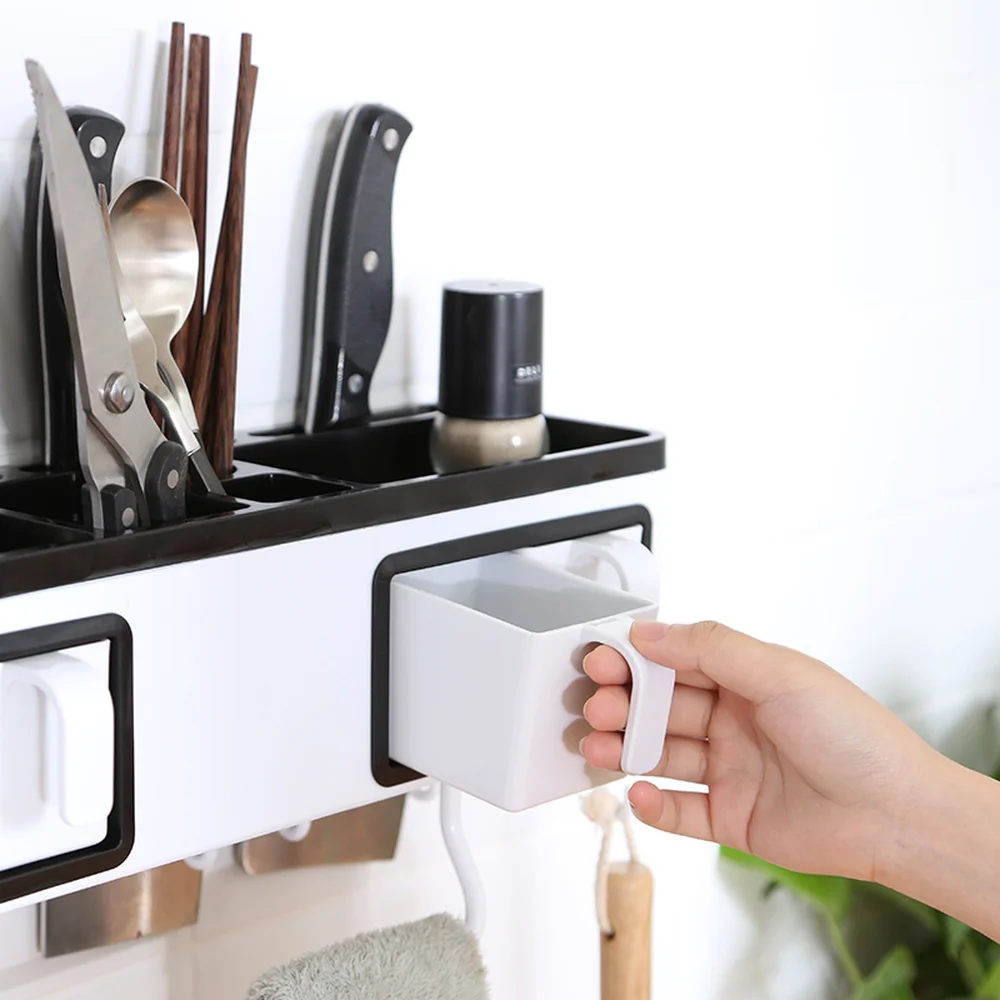  Seasoning racks knife rack kitchen multi-function punch free shelf kitchen wall-mounted seasoning b - 32908075494