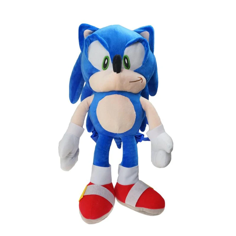 

14 inch The hedgehog Plush Backpacks For Kids Cartoon Blue Sonic Plush Doll Toys Children Toddler Schoolbag