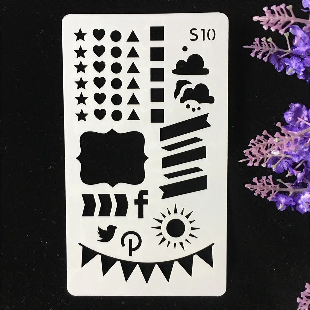 Hot A6 Geometry Flag S10 DIY Craft Layering Stencils Wall Painting Scrapbooking Stamping Embossing Album Paper Card Template | Канцтовары