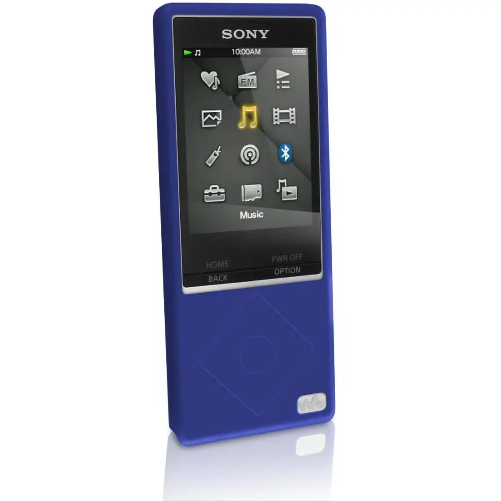 NWZ-A15 чехол для sony MP3 Walkman NWZ A25 A17 A16 NWZ-A15 NWZ-A25 NWZ-A27 резиновый гелевый кожаный чехол-бампер с силиконовый чехол крышка мягкий чехол s - Цвет: Blue Case only