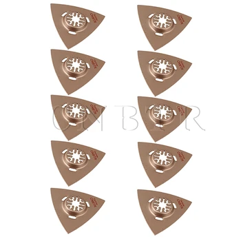 

CNBTR 10pcs 80mm Universal Oscillating Triangle Carbide Rasp MultiTool Blades
