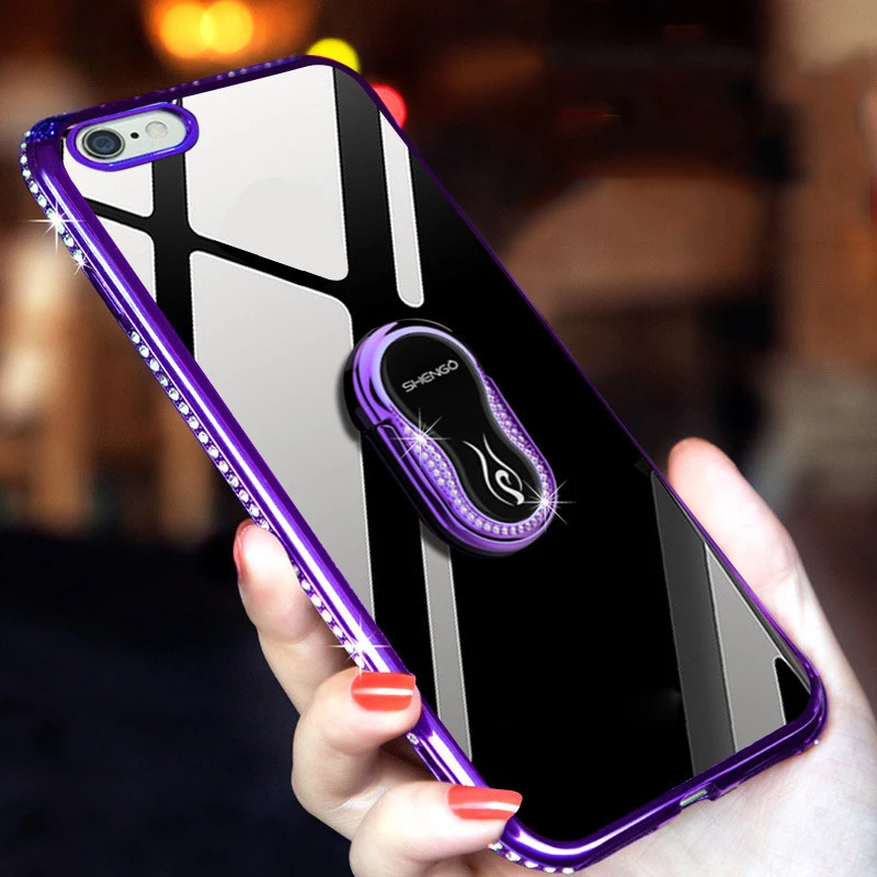 

Luxury Diamond Cover For iPhone 7 6 8 Plus cases 2018 Silicone Phone case For iPhone X 8 7 6 Cases AB101