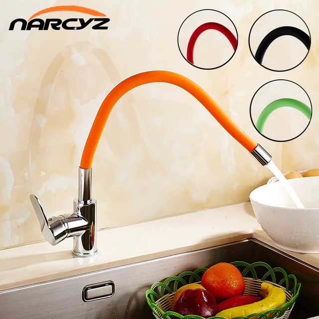 Best Offers Colorful Kitchen Faucet Pull Up & Down Spring Flexible 360 Degree Rotate Kitchen Sink Mixer Tap Chrome Faucet  XT-37