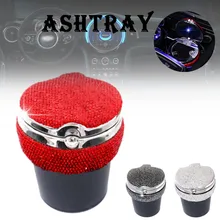 Роскошные Стразы, пепельница для автомобиля, подстаканник для сигар, контейнеры для мусора, портативный автомобильный держатель для сигарет для грузовика, светодиодный светильник# M