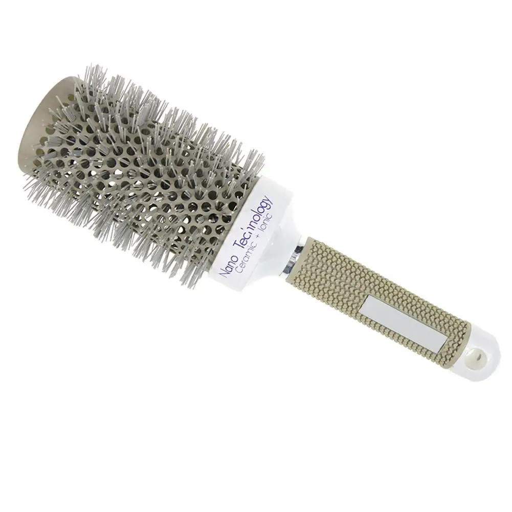 

Round Aluminum Tube Ceramic Hairstyle Comb Hair Brush Barber Salon Styling Tool