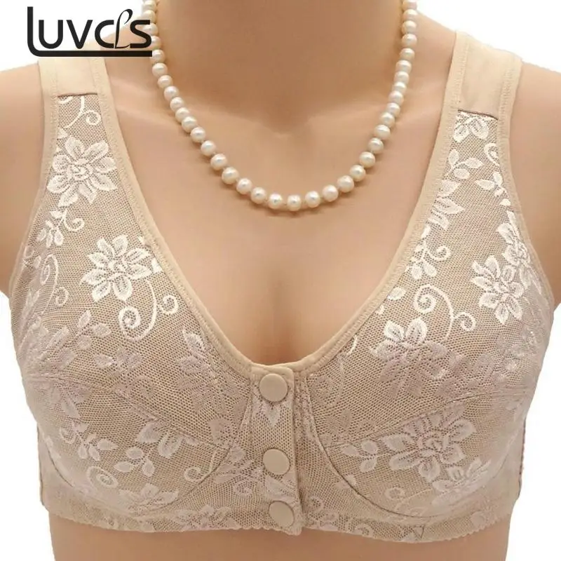 

Wireless Cotton Bras For Women Lingerie Front Close T-back Bra Leisure Comfortble Underwear Plus Size 44 42 40 38 36 34