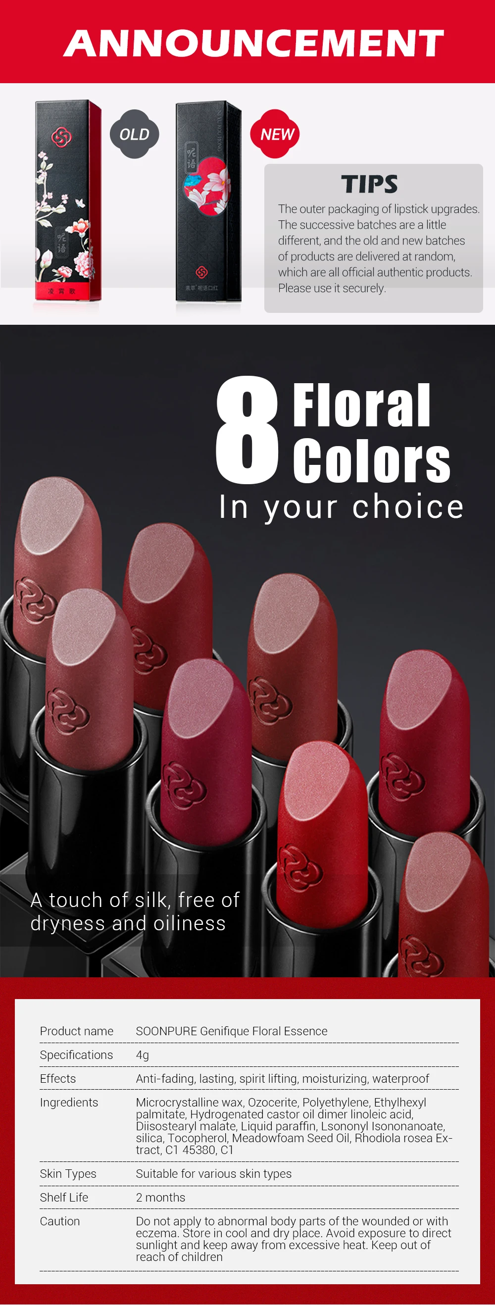 SOONPURE Matte Lipstick Waterproof Long Lasting Sexy Velvet Lip Balm Moisturizing Cosmetic Lip Stick Make up 8 Colors For Choose01