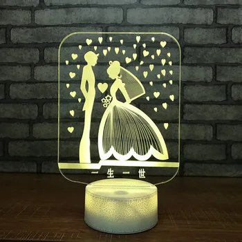 

Wedding Gifts 3d Night Lights Fancy Products Bedside Colorful Gifts Usb Led 3d Light Fixtures Novelty Powerbank Lamp