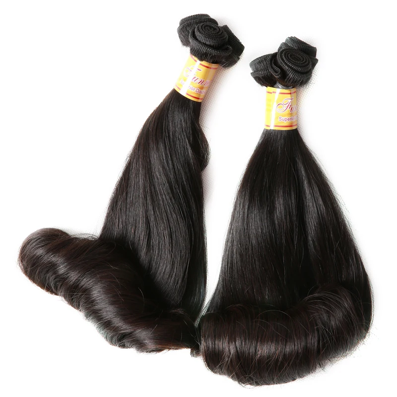 3 bundles Aunty Funmi Hair Egg curl natural color double drawn virgin European hair double drawn machine weft