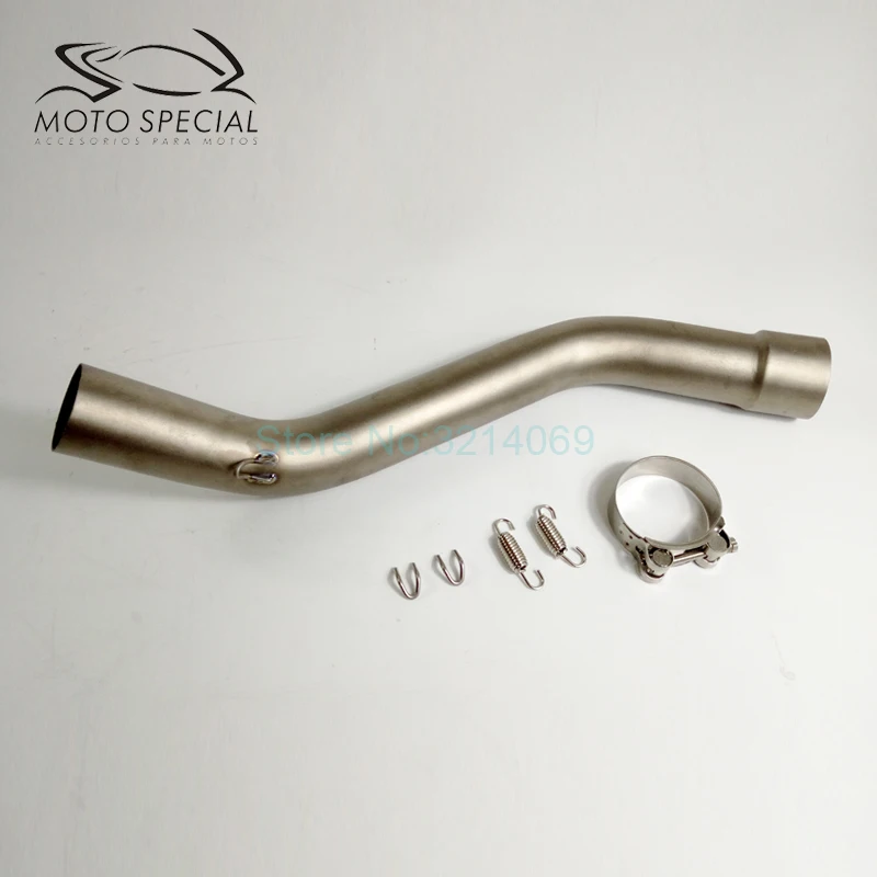 

Motorcycle Muffler Exhaust Link Pipe Motorbike Full System Muffler Escape Connect Pipe Middle Part Of ZX10R Mid Pipe Adapter