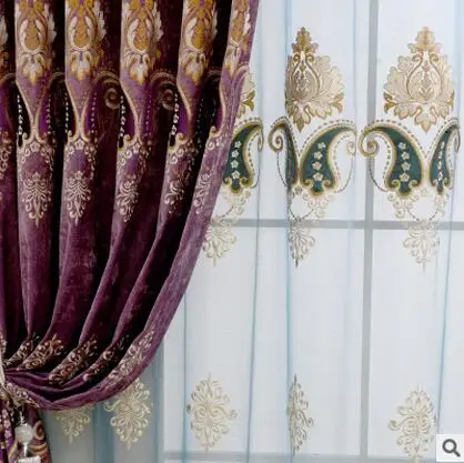 Лидер продаж 2016 роскошные европейские Роскошные занавески с большими цветами на