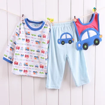 

Size 18M Blue Car Long Sleeve T-Shirt Pants Bib 3PCS Baby Boy Clothes Sets Infant Clothing Roupa Bebe Menino Erkek Bebek Giyim