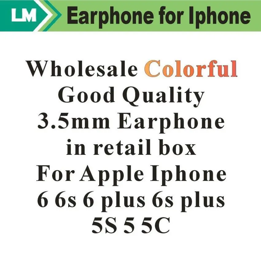 Самые дешевые 100 шт./лот 3,5 мм наушники-вкладыши с Дистанционный микрофон регуляторы громкости для iPhone 4S 5 5S 6 Plus DHL Быстрая - Цвет: better quality