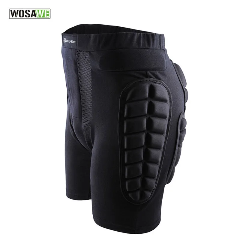 

(XS-3XL) Black 3D Padded Bike Bicycle Shorts Protective Hip Pad MTB Road Ski Skiing Skate Sports Cycling Protective Shorts Kids