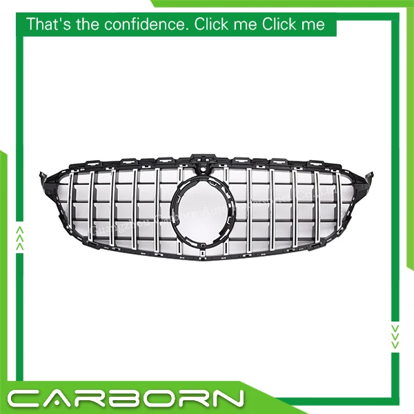 

2019 New For Mercedes For Benz C-class W205 C200 C250 C300 2019-on with Emblem GT Sport Style Front Bumper Racing Grille