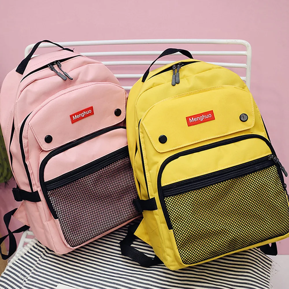 2017 Mochilas de mujer para adolescentes jóvenes tendencia mochila escolar bolsa de estudiante Menghuo marca Nylon impermeable mochila para ordenador portátil 2017 Mochilas de mujer para adolescentes jóvenes tendencia mochila escolar bolsa de estudiante Menghuo marca Nylon impermeable mochila para ordenador portátil