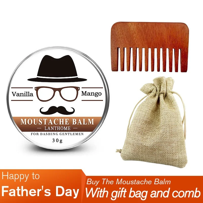 

Natural Conditioning Soft Beeswax Moustache Wax 30g Beard Balm Organic Beard Conditioner Styling Aftershave For Men