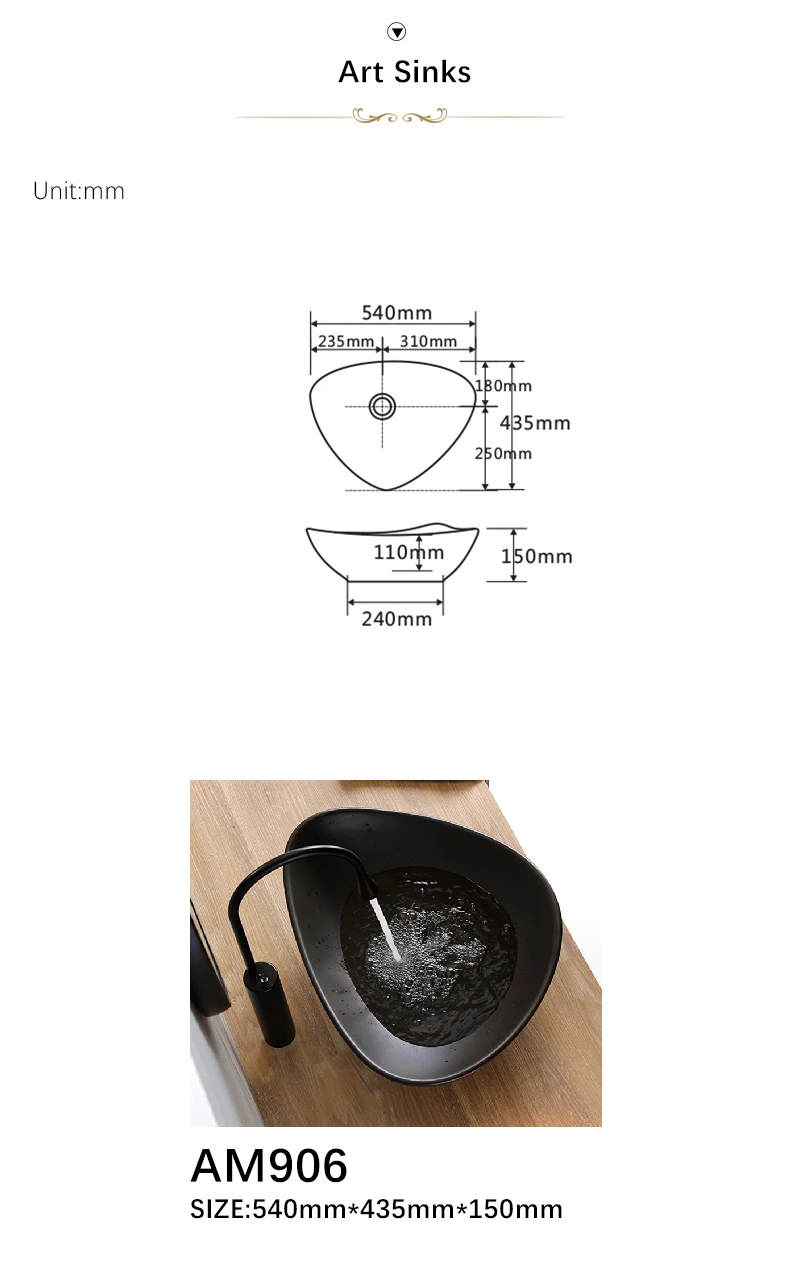 Современные художественные раковины для ванной комнаты матовый черный керамический сосуд треугольник стиральная миска-умывальник столешница раковина для балкона использования AM906