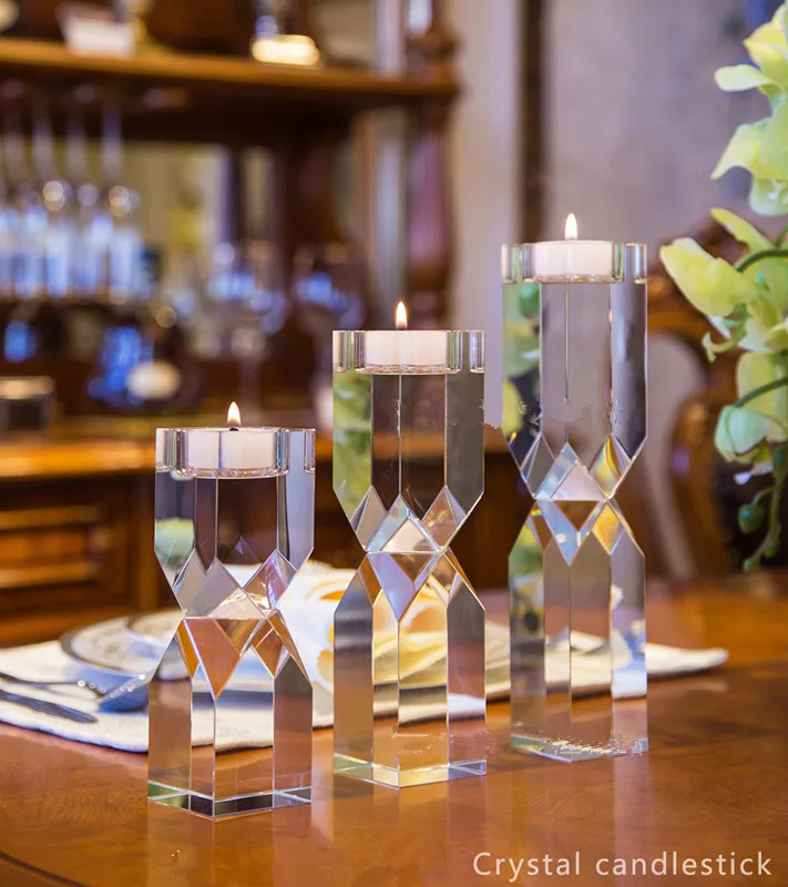 16cm 20cm Crystal Candlestick Furnishing Articles Restaurant