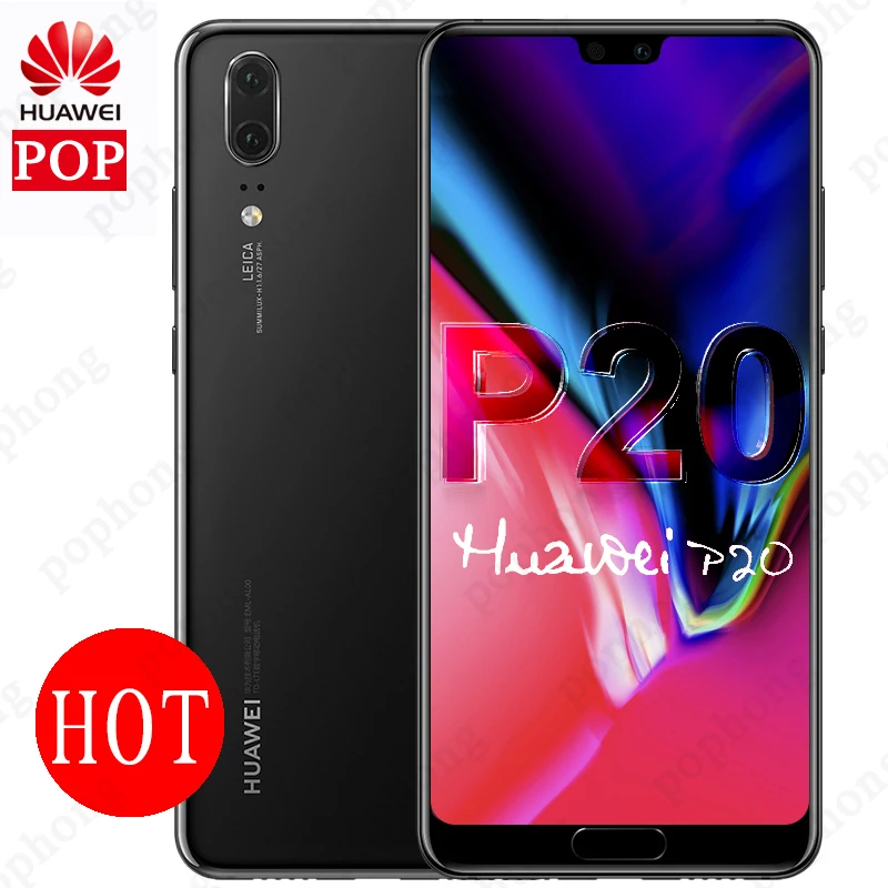 В наличии 5 8 дюйма Huawei P20 Android 1 Восьмиядерный мобильный телефон HUAWEI Kirin 970 полный