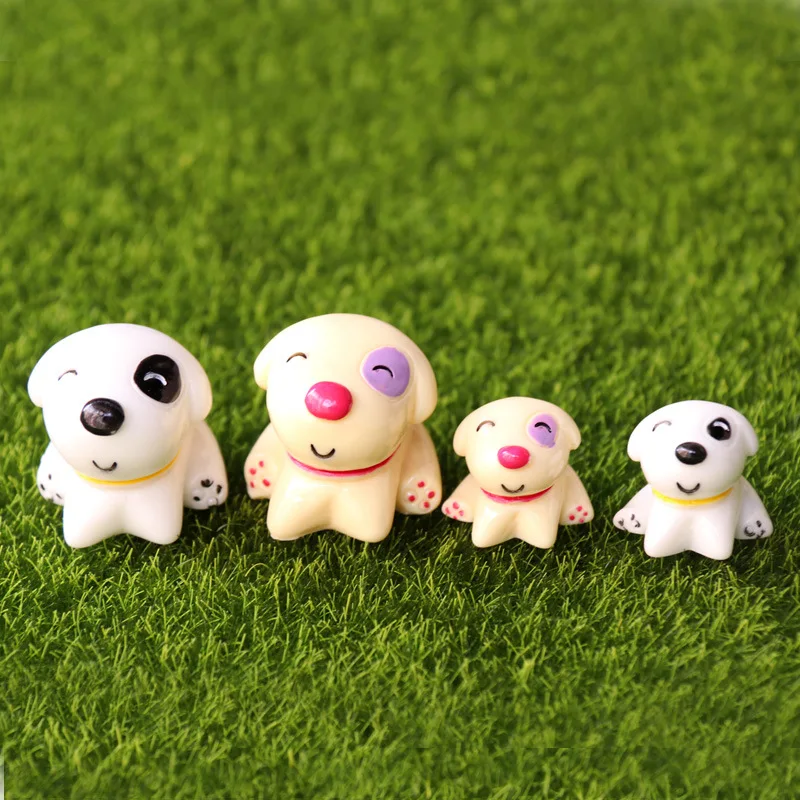 Mini Cute of Puppy 2*3cm Lovely Resin Miniature Model Kids Toys Zakka