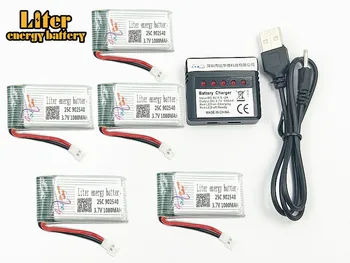 

1000mAh 3.7V 902540 25c LiPo Battery + USB Charger for SYMA X5C X5 X5SW X5HW X5HC RC Drone Quadcopter Spare Battery Parts