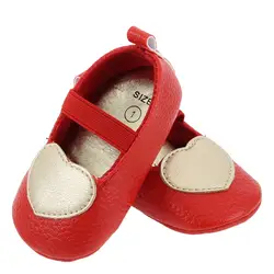 Новинка 2019 года, детские мокасины из искусственной кожи, мягкая подошва, обувь для маленьких девочек, обувь в стиле «сердце», вечерние Мэри