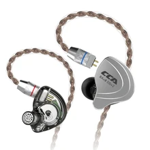CCA C10 4BA+ 1DD гибридные наушники в ухо HIFI DJ монитор для бега спортивные наушники гарнитура вкладыши с съемным обновленным кабелем