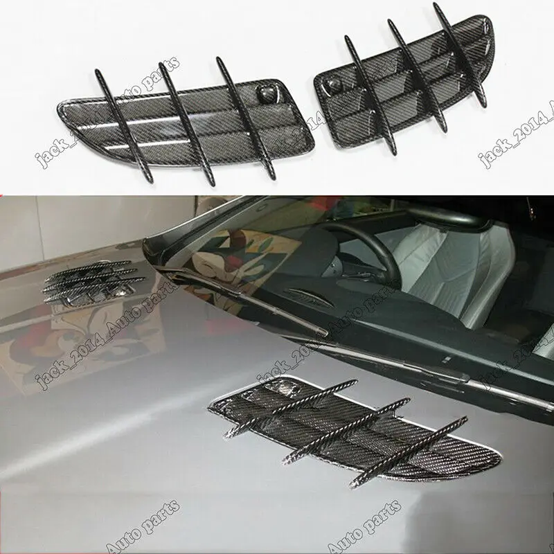 Vent scoop fin из настоящего углеродного волокна для Benz 2005 2006 2007 2008 2009 2010 SLK55 SLK350 R171