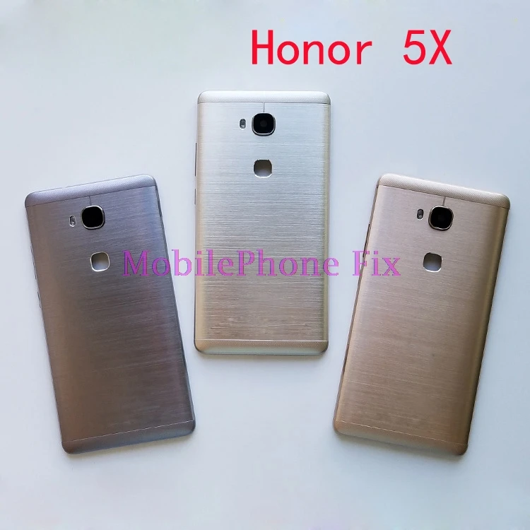 Оригинальная задняя крышка для батареи для huawei Honor 5X X5 GR5, боковые кнопки+ задняя крышка для объектива камеры